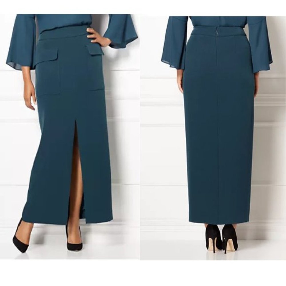 Eva Mendes Women's Size 8 Octavia Maxi Skirt Blue Turquoise BRAND NEW NWT